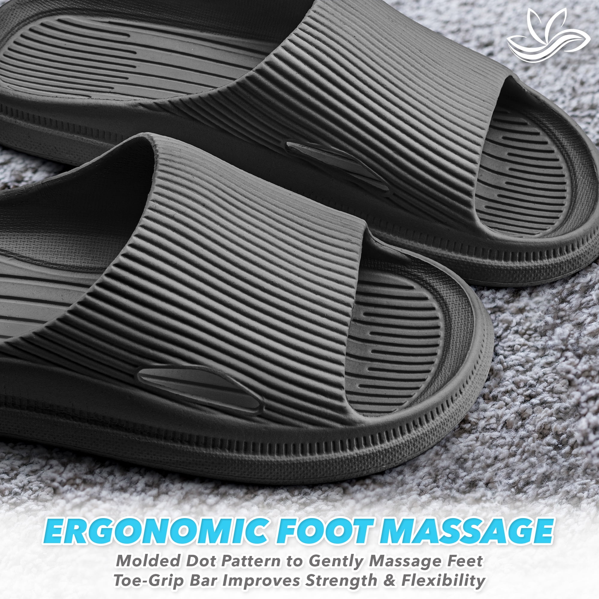 Bathroom Shower Shoes for Women Men EVA Foam Sandals Non-Slip Slides by Bergman Kelly