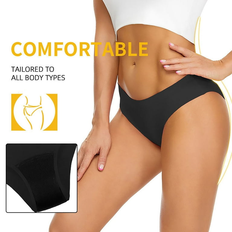KDDYLITQ Period Panties Women Bikini Full Coverage Menstrual Underwear for Women  Plus Size Postpartum Underwear Black M 