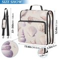 thumbnail image 2 of FORMRS Zipper Binder with Shoulder Strap 2-inch Ring 500 Sheet Capacity File Bag, Purple Watercolor Seashells, 2 of 5