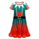 thumbnail image 1 of Gibobby vestidos de fiesta elegantes niña Vestido de princesa Cosplay con estampado de animados de Navidad para niños pequeños y niñas (Verde, 10-12 años), 1 of 5