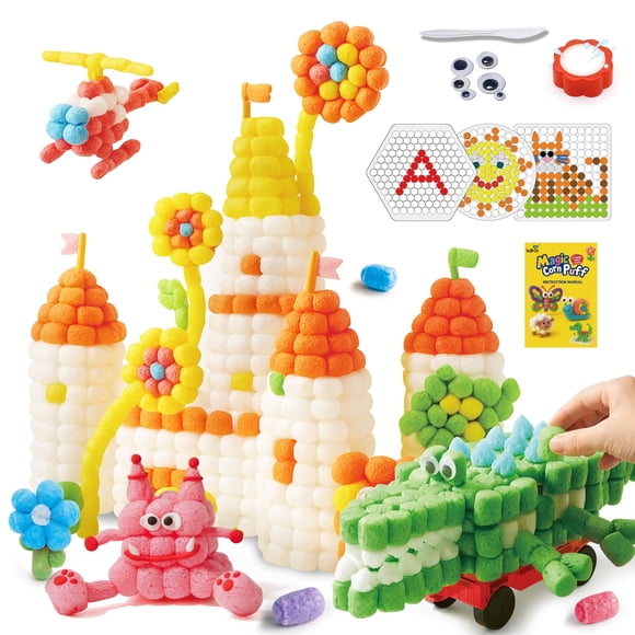 Kit de construcción Kiditos Magic Puff Corn 3D Colorido Craft Kids