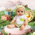 thumbnail image 4 of Danhjin Baby Doll, Voice Blinking Talking Vinyl Simulation Doll with Soft Rubber Baby Toys, Kindergarten Early Education Dolls for Toddler Pretend Play, Christmas Gifts for Children, 4 of 6