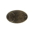 thumbnail image 2 of Oval Flower Tree Engraving Brass Belt Buckle, 2 of 2