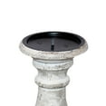 thumbnail image 5 of Wooden Candleholder with Turned Pedestal Base, Set of 3, Distressed White,Saltoro Sherpi, 5 of 7