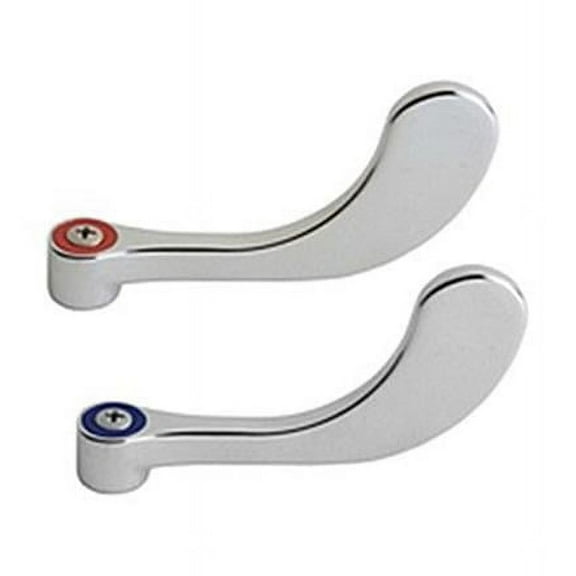 Chicago Faucets 317-PRJKCP Pair of 4 in. Wrist Blade Sixteen Point Tapered Broach Handles