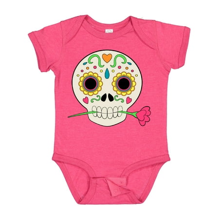 

Inktastic Día De Los Muertos Skull with Flower Gift Baby Boy or Baby Girl Bodysuit