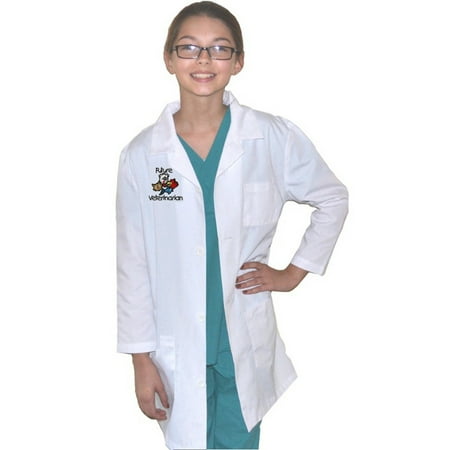 Kids Veterinarian Lab Coat with Animals by My Little Doc, Size 12/14