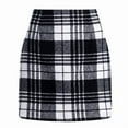 thumbnail image 2 of ZOELNIC Women's Bodycon Plaid Skirt High Waist Pencil Mini for Work & Casual, 2XL, 2 of 5