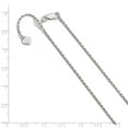 thumbnail image 2 of White Sterling Silver necklace Rope chain Diamond-cut 22 in 1.4 mm, 2 of 2