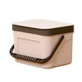 thumbnail image 1 of Dustbin Trash Can Kitchen Wall Mounted Garbage Bin Recycle Compost Bin Bathroom Dustbin(Dark Brown S), 1 of 4