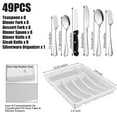 thumbnail image 7 of Torio 49-Piece Silverware Set, with Drawer Organizer – Dishwasher Safe, Elegant Design for Home & Parties, Perfect Gift, 7 of 7
