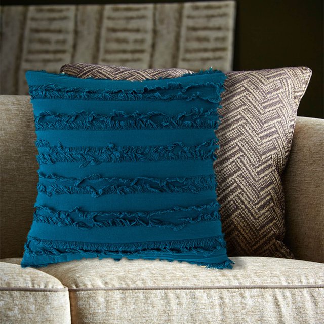Ovzne Housse de Coussin à Franges Moderne Couleur Unie Housse de Coussin de Dossier en Liquidation