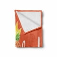 thumbnail image 2 of Aloha Soft Flannel Fleece Throw Blanket, Aloha Calligraphy with a Pineapple Fruity Hawaiian Theme, Cozy Plush for Indoor and Outdoor Use, 60" x 80", Burnt Sienna Lime Green, by Ambesonne, 2 of 6
