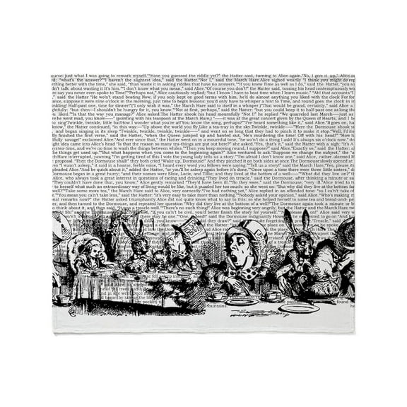 CafePress - Vintage Alice Text And Border Throw Blanket - Soft Fleece Throw Blanket, 50"x60" for All Ages