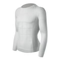thumbnail image 5 of Men Compression Shirt Slimming Body Shaper Abs Control Undershirt Long Sleeve Shapewear, 5 of 5