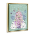 thumbnail image 2 of Stupell Industries Art Deco Pastel Holiday Snowy Architecture Gold Floating Frame Canvas Art, 25 x 31, by Melissa Wang, 2 of 7