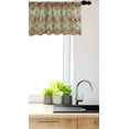 thumbnail image 3 of Ambesonne Geometric Window Valance, Rectangles Flowers, 54" X 18", Sage Green Vermilion, 3 of 3