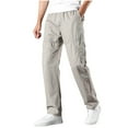 thumbnail image 2 of Dxzfnsa Men's Tactical Pants Military Work Pants for Men Ripstop Pockets Construction Trousers (No Belt)Work Pants,Gray-L, 2 of 6