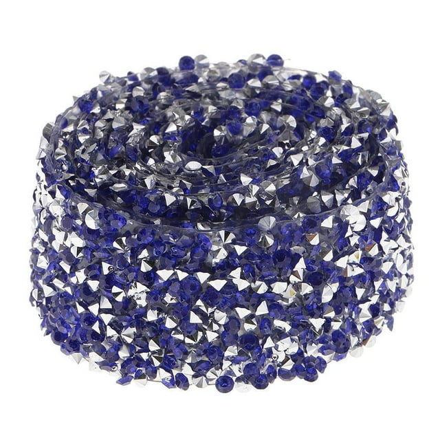 Aplique de cuentas de diamantes de imitación para planchar, adorno para vestido de novia, multiusos Azul
