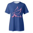 thumbnail image 5 of TSADFHJI Hauts d'Été pour Femmes Tendance T-Shirt Imprimé à Manches Courtes Col Rond Blouse TTG Marine, 5 of 5