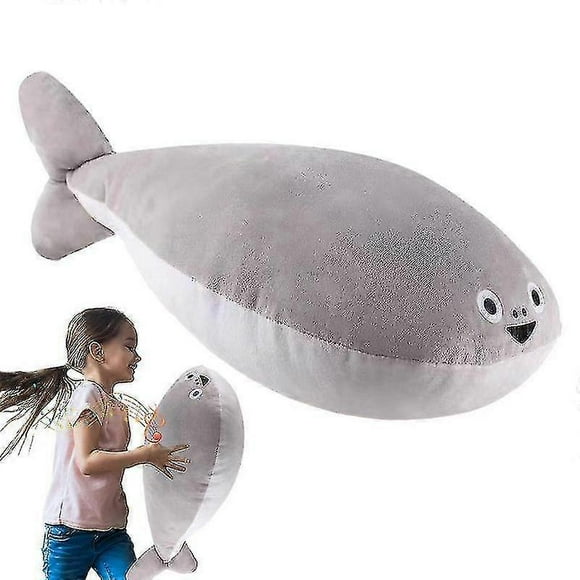 Cute Sacabambaspis Plushies Squeaky Cute Puffer Plush Toy Throw Pillow Ocean Fish Birthday Gifts Stuffed Animal Sea Animal