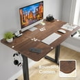 thumbnail image 3 of HomePerch Electric Standing Desk 40x24, Brown Adjustable Height Sit Stand Desk with Memory Presets, Ergonomic Splice Board Workstation for Home Office and Computer Use, 3 of 12