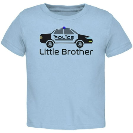

Little Brother Police Car Toddler T Shirt Light Blue 4T