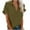 Army Green, variant on JGGSPWM Womens Button Down Solid Top and Blouse Lapel V Neck Short Sleeve Shirts Casual Loose Slouchy Boyfriend Style Tunic Tees Green M