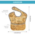 thumbnail image 2 of Bingfone Mess-Proof Baby Bib - Waterproof Bib for Baby Boy or Girl with Food Catcher Pocket, Unisex-Old Vintage Map Of Sea, 2 of 6