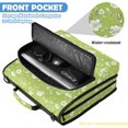 thumbnail image 6 of Zipper Binder with Shoulder Strap 2 inch 3 Ring Waterproof File Folder Organizer Bag 500 Sheet White Flowers and Leaves, 6 of 8