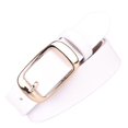 thumbnail image 5 of MUJERES Cinturón de cuero con estilo Cinturón con hebilla Cinturones Cinturón casual 1.1 "Ancho - Blanco única Soledad Cinturón de hebilla de un solo diente de mujer, 5 of 5