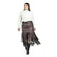 thumbnail image 1 of Falda de vinipiel con flecos Roman Fashion /Tallas Extras, 7063 (Cafe) cafe 38, 1 of 7