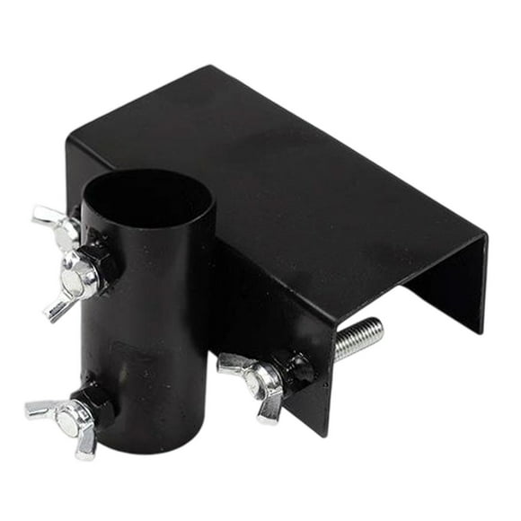 Soporte de sombrilla para exteriores con abrazadera de montaje, ajustable, de fácil instalación, con clip fijo, para barandilla de playa, balcón y Agujero único negro