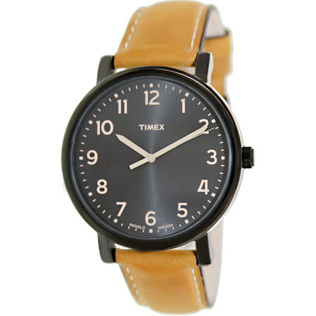 Timex Men's Originals T2N677 Black Leather Japanese Quartz Fashion Watch