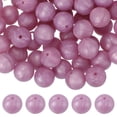 thumbnail image 1 of Uxcell 60 Pcs Cuentas de Silicona, Cuentas Redondas Focales de 15mm Color Caramelo a Granel para Llaveros Pulseras Collares Fabricación de Manualidades DIY, Rosa Oscuro, 1 of 7
