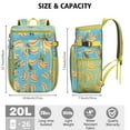 thumbnail image 3 of Banana Print Insulated Cooler Backpack - 20L High-Capacity Leakproof Soft Cooler Bag for Camping, Beach & Picnic with Long-Lasting Insulation & Multiple Pockets (Cute Tropical Fruit Design), 3 of 5