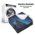 thumbnail image 6 of Wobogo Cool Black Wolf Flannel Fleece Bed Blanket as Bedspread Coverlet Sofa blankets (50x60in) Soft Lightweight Warm and Cozy, 6 of 7