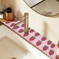 thumbnail image 2 of Yayeee Faucet Mat for Kitchen Sink 30" Diatomite Long Splash Guard Pad, Cartoon Strawberry, 2 of 7