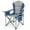 Blue & Grey, variant on ACCVER 500 LBS Capacity Oversized Camping Chair - Heavy Duty Folding Chair, Cup Holder, Storage Pocket & Built-in Cooler Bag, Portable Steel Frame for Lawn, Beach, Tailgating - Black & Grey
