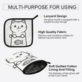 thumbnail image 3 of Yayeee Oven Mitts and Pot Holder Set of 4 Heat Resistant Kitchen Gloves Baking Hot Pad, Cute Chubby Cat, 3 of 5