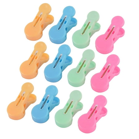 - Home Plastic Laundry Clothes Drying Peg Clip Clothespin Assorted Color 12 Pcs