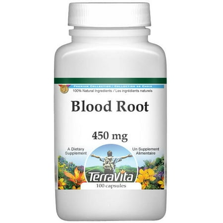 TerraVita Blood Root - 450 mg, (100 Capsules, 1-Pack, Zin: 516922)