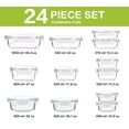 thumbnail image 2 of Contenedores de almacenamiento de alimentos M MCIRCO Glass, juego de 24 piezas, 2 of 8