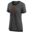 thumbnail image 2 of Women's Gray San Francisco Giants Weathered Official Logo Tri-Blend T-Shirt, 2 of 3
