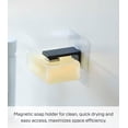 thumbnail image 2 of Yamazaki Home Traceless Adhesive Magnetic Soap Holder, Black, ABS Plastic, Supports 0.55 pounds, Adhesive, No Assembly, 2 of 7