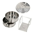 thumbnail image 3 of Stainless Steel Steam Pot, Stackable Practical Steam Pot 2 Tier With Lid For Kitchen, 3 of 8