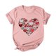thumbnail image 1 of Camisas casuales de manga corta para mujer Tops Blusa con cuello en O con estampado del día de San Valentín Fridja  gope1097, 1 of 3