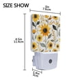 thumbnail image 4 of Yayeee LED Plug in Night Light for The Home with Auto Dusk to Dawn Light Sensors, 2 Pack, White Watercolor Sunflowers, 4 of 6