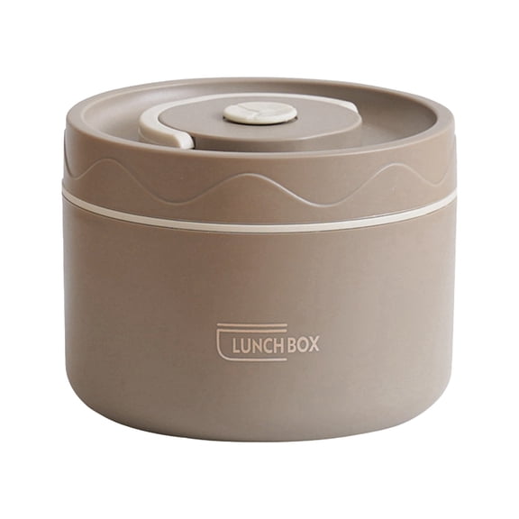 JOGZMZ Stainless Steel Insulated Lunch Box Household Double Cover Soup Bowl Bento Container with Heat Preservation for Office 38oz