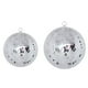 thumbnail image 4 of Cateissary Bola de discoteca colgante, lámparas redondas de cristal giratorias reflectantes plateadas, barra de luz para escenario de Festival, Iluminación navideña 25cm /Plata, 4 of 6